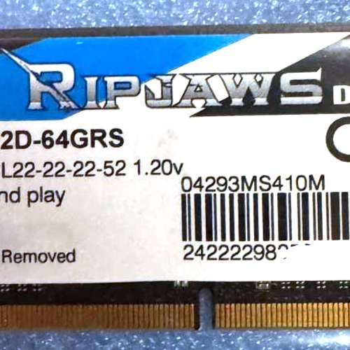 G.SKILL DDR4 3200 32G SO-DIMM ram 1pc