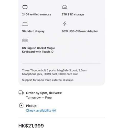 零售減$1000 - 2026 MacBook Pro 14&rdquo; M5 Pro 18/20核心 2TB 全新