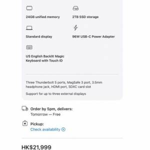 零售減$1000 - 2026 MacBook Pro 14&rdquo; M5 Pro 18/20核心 2TB 全新