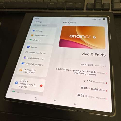 X fold 5, 國行99%新，16gb ram, 512gb rom