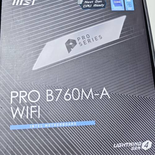 MSI PRO B760M-A WIFI DDR5 4槽/適用12th 13th 14th i3 i5 i7 i9/WiFi