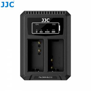 JJC USB Dual Battery Charger For Panasonic DMW-BLC12 (DCH-BLC12TC)