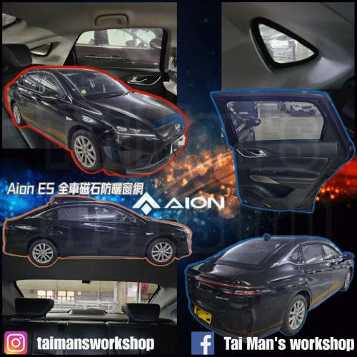 AION ES 全車防曬磁石窗網