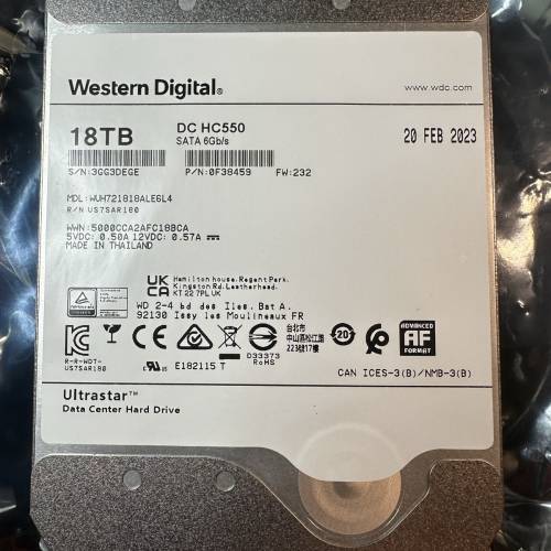 WD 18TB 企業版