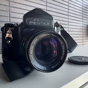 Asahi Pentax 6x7 中片幅相機（黑色款），連 Super-Multi-Coated Takumar 105mm f/...