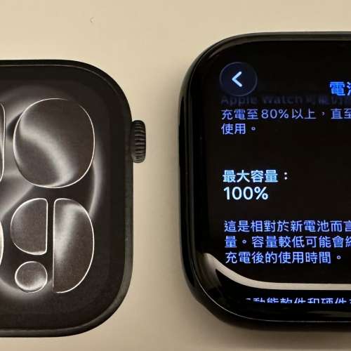 Apple Watch 11 46mm GPS版本 鋼琴黑色 行貨 100%全新 只開盒檢查和試錶 保養2026年...