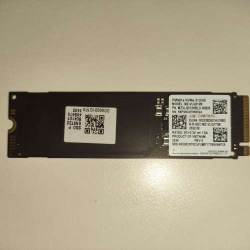 Samsung M.2 SSD 512GB 99%new 價錢可議