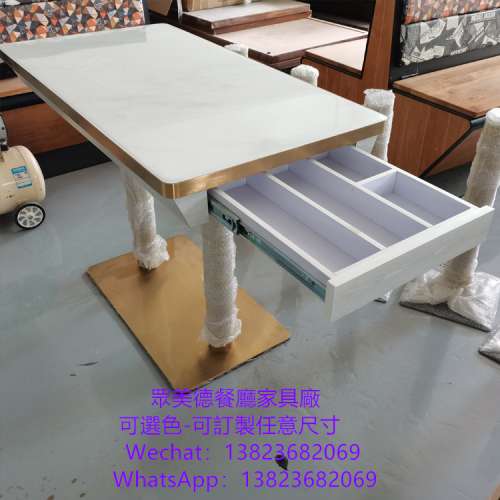 #四人位二人位桌子枱子加工廠直銷 #深圳市眾美德餐廳傢具廠直供香港澳門 #不鏽鋼包...