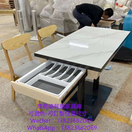 #人造石桌子加工廠 #抽屜儲物桶餐桌訂製工廠 #大理石餐檯傢俱訂造 #餐館檯凳 #茶餐...