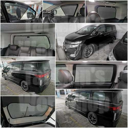 Nissan ELGRAND 全車防曬磁石窗網