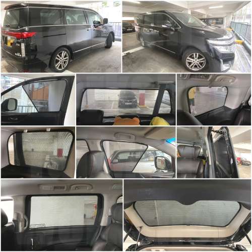Nissan ELGRAND 全車防曬磁石窗網
