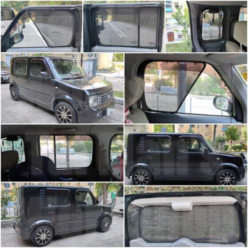Nissan CUBE 全車防曬磁石窗網
