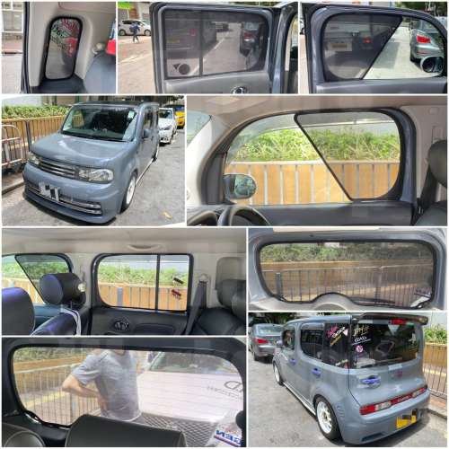 Nissan CUBE 全車防曬磁石窗網