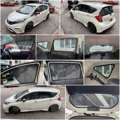 Nissan NOTE 全車防曬磁石窗網