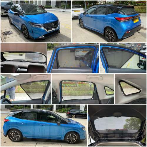 Nissan NOTE 全車防曬磁石窗網