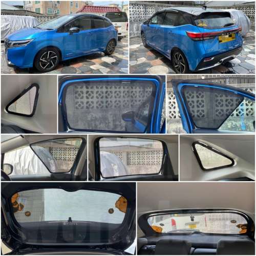Nissan NOTE 全車防曬磁石窗網