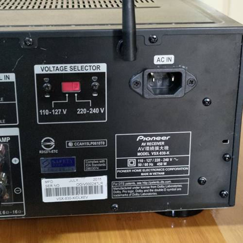 Pioneer VSX-830-K AV Receiver