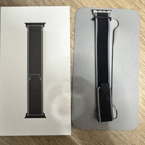 全新正版正貨有單 非淘寶高仿流四 Apple Watch Ultra 49 毫米黑色配木 色越野手環-...