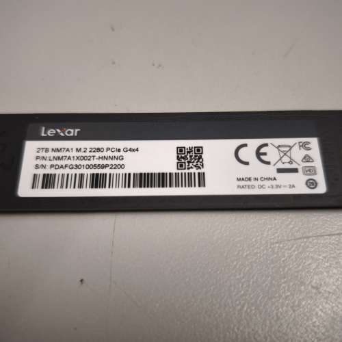 Lexar NM710 PCIe4 M.2 2TB NVMe SSD 健康度100%