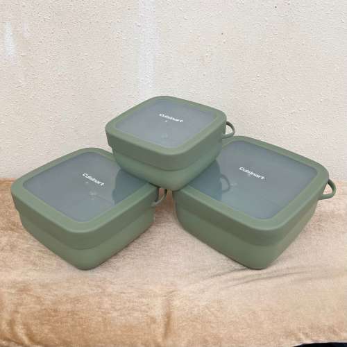 Cuisinart 方形嵌套式便當盒 / 微波爐保鮮盒 3 個裝