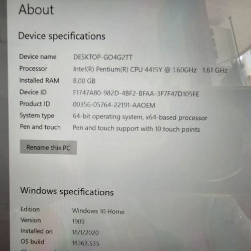 Microsoft surface Go