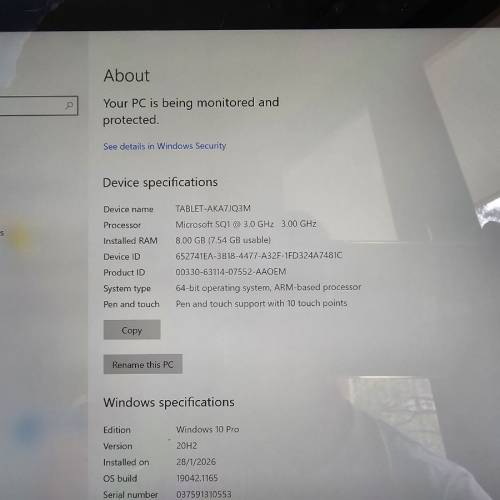 Microsoft surface pro x