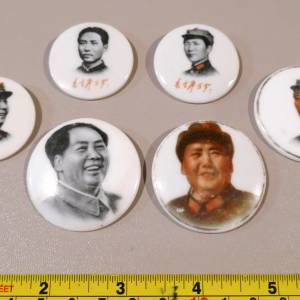 文革年代毛章..瓷器真品..共6個..