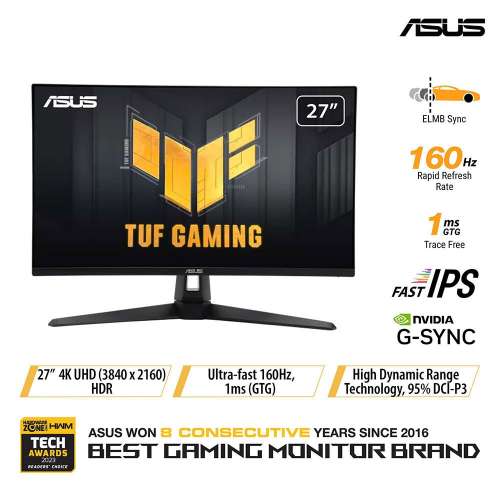 Asus VG27UQ1A 27" 4K UHD 160Hz TUF Gaming 電競顯示器 [行貨,原廠保用,實體店經營]