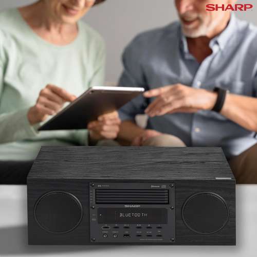 Sharp 5-CD Changer Micro Audio Component System with Bluetooth, 50 Watts