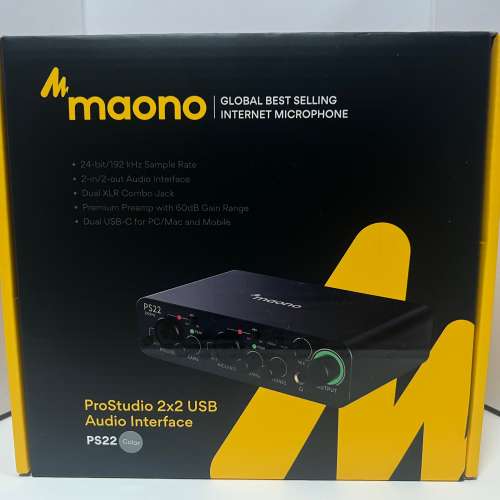 Maono PS22 2x2 Audio Interface USB-C