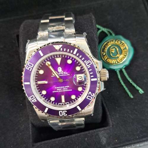 BAPE 猿人紫色手錶 BATHING APE   BAPEX TYPE 1 向Rolex 致敬 長期斷貨王 日本速遞...