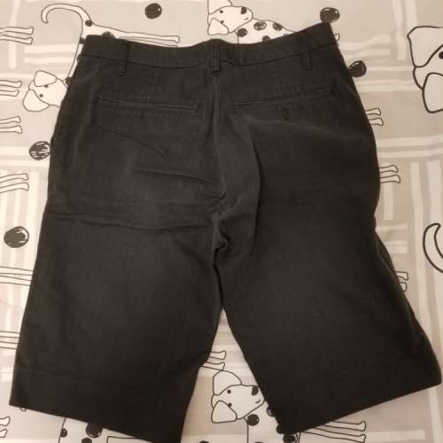 90%新New Giordano 黑色暗直條紋短褲Shorts
