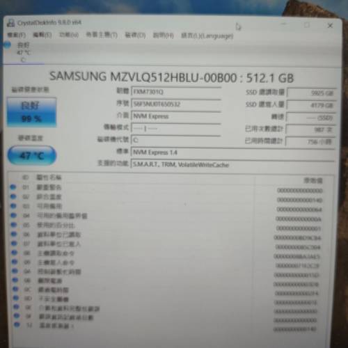 Samsung M2 SSD 512GB 99%new 可議價