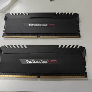 Corsair Vengeance LED DDR4 3000 2x8GB 共16GB RED