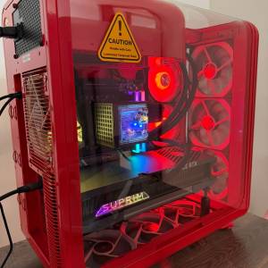Asus Z890 ProArt ,Core Ultra 265K,HYTE X50 ATX 機箱 - Wild Cherry 紅色