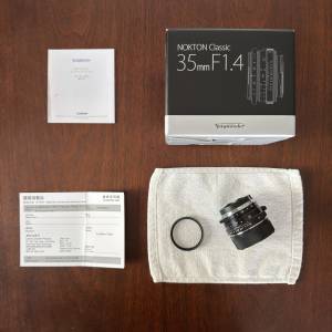超級新淨 香港行貨 FULL SET 福倫達 Voigtlander Nokton Classic 35mm F1.4 II SC ...