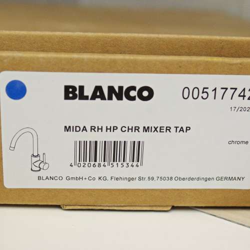 全新德國Blanco MIDA 高壓廚房混合水龍頭 517742 (鍍鉻色)