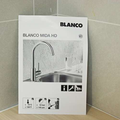 全新德國Blanco MIDA 高壓廚房混合水龍頭 517742 (鍍鉻色)