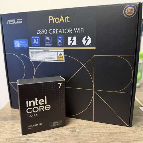 Asus Z890 ProArt ,Core Ultra 265K,HYTE X50 ATX 機箱 - Wild Cherry 紅色