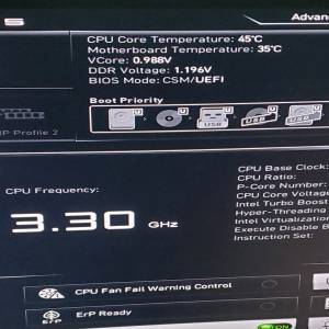 Intel Core i3-12100F cpu + MSI PRO H610M-E mATX mainboard + 8GB DDR4-3200 ram