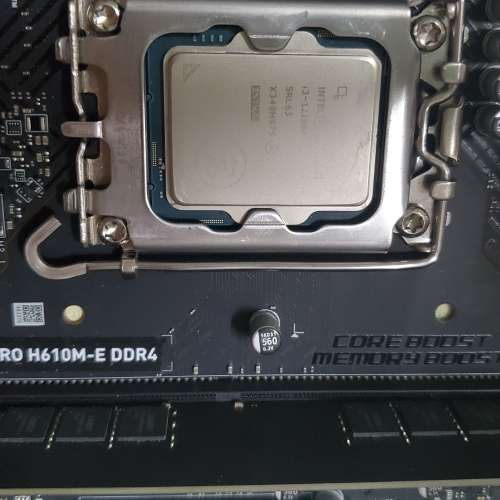 Intel Core i3-12100F cpu + MSI PRO H610M-E mATX mainboard + 8GB DDR4-3200 ram
