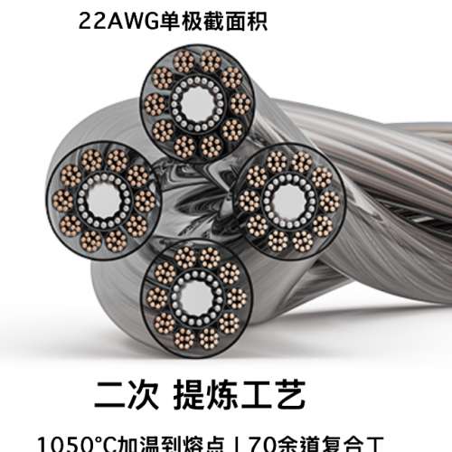 99% New Fiio LC-RC 2024 (MMCX) 古河單晶銅+古河單晶銅鍍銀混編耳機升級線