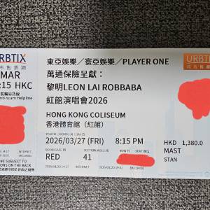 黎明演唱會 2026#黎明 #LEON #紅館 #Robbaba2026 #演唱會放票