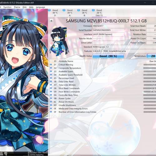 Samsung PM981a 512GB m.2 nvme PCIE 3.0 SSD