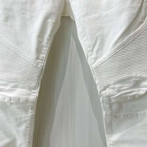 100%全新 日本潮牌 MANIERA Biker Jeans 男裝牛仔褲 純白 M碼 Smart Casual