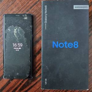 藍色行貨 Samsung Galaxy Note8-Mon角爆玻璃，不合高要求人仕，使用完全正常，任試...