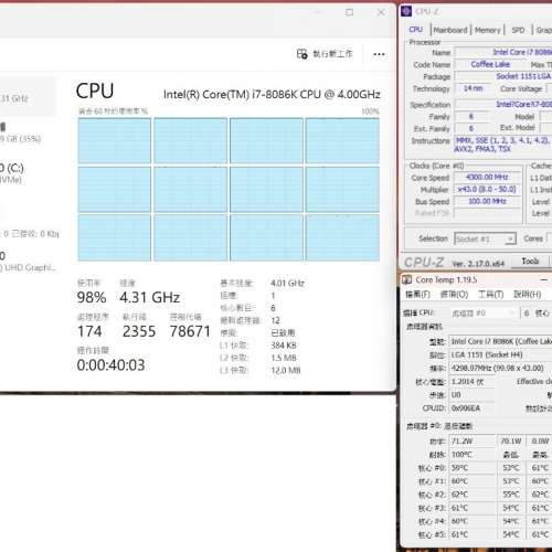 Intel i7 8086K 40th Anniversary Edition CPU 40周年紀念版 已換純銅IHS頂蓋 快過...