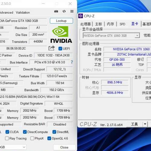 ZOTAC GeForce&reg; GTX 1060 GDDR5 3GB 192Bit