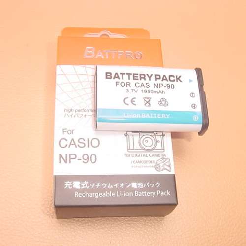 香港行貨 由BATTPRO免費一年保用NP90 NP-90電池合Casio EX-FH100,EX-H10,EX-H15,EX...