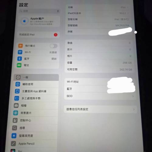 i pad 9th wifi版256gb